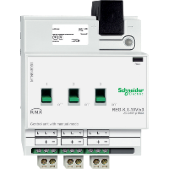 MTN646991 - Control unit 0-10 V REG-K/3-gang with manual mode light grey, Schneider Electric