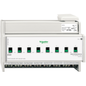 MTN647893 - Switch actuator REG-K/8x230/16 with manual mode light grey, Schneider Electric