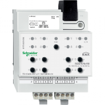 MTN649804 - Blind actuator REG-K/4x/10 with manual mode light grey, Schneider Electric
