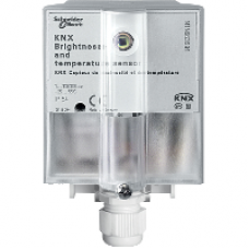 MTN663991 - KNX brightness and temperature sensor light grey, Schneider Electric