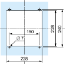 NSYCAC228RMF - Roof outlet grille - cut-out 228x228mm - ext. dim 90x340x340mm - IP54, Schneider Electric
