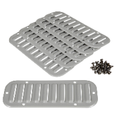 NSYCAG317X120M - Metal Outlet grille - cut-out 317x120mm ext dim 345x148mm IP20, Schneider Electric