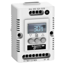 NSYCCOHY230VID - Climasys CC - electronic hygrostat - 200…240 V - Hr 20…80% - OLED screen, Schneider Electric