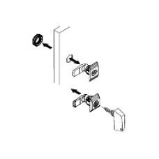 NSYCLL405CRN - Complete metal lock operated with key 405 (2). For Spacial CRN or S3HF encl., Schneider Electric