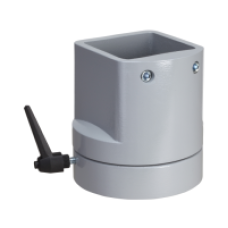 NSYCMUCR50 - Vertical rotating fixing square 50 mm RAL 7040. For S3CM HMI encl., Schneider Electric