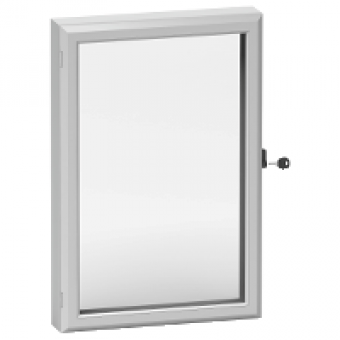 NSYCW44 - Control window IP 55 with aluminum frame and 3 mm acrylic window 400 x 400 mm, Schneider Electric
