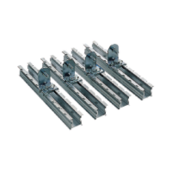 NSYDPLA3 - set of 4 step slides with brackets for adjustment of mount. plate in PLA D320mm, Schneider Electric