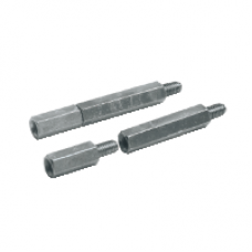 NSYE1525 - Hexagonal spacers M5 height 15 for raising mounting plates etc. Supply: 100, Schneider Electric