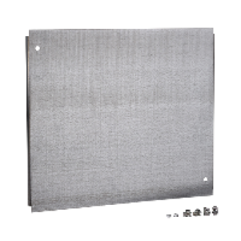 NSYEC44 - Spacial SF plain cable gland plate - fixed by clips - 400x400 mm, Schneider Electric