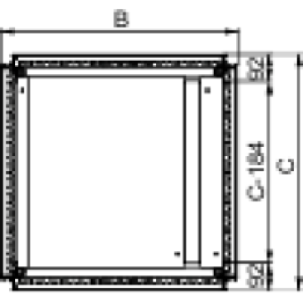 NSYEC461 - Spacial SF 1 entry cable gland plate - fixed by clips - 400x600 mm, Schneider Electric