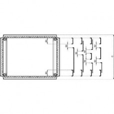 NSYEC68 - Spacial SF plain cable gland plate - fixed by clips - 600x800 mm, Schneider Electric