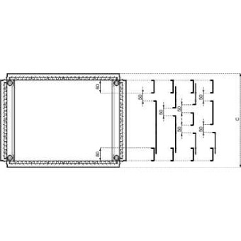NSYEC88 - Spacial SF plain cable gland plate - fixed by clips - 800x800 mm, Schneider Electric NSYEC88 - Spacial SF plain cable gland plate - fixed by clips - 800x800 mm, Schneider Electric