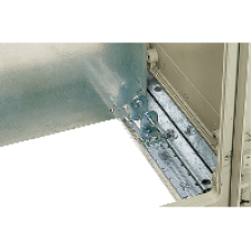 NSYEDPLA - Set of 4 brackets to get an additional support of mounting plate on step slides, Schneider Electric