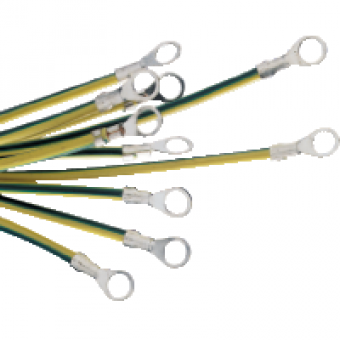 NSYEL2225D8 - Earth leads section 25mm² length 220mm eyelet hole 8 3mm. Packaging unit: 10., Schneider Electric