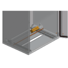NSYETF - Combined Support brackets Spacial SF/SM to install earthing strip and DIN rail., Schneider Electric