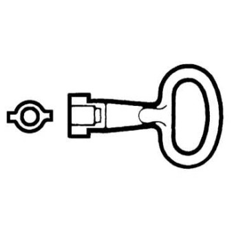 NSYLDB5 - Metal key for 5mm double bar insert, Schneider Electric