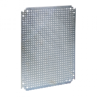 NSYMF33 - Microperforated mounting plate H300xW300 w/holes diam 3 6mm on 12 5mm pitch, Schneider Electric