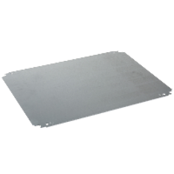 NSYMM2550 - Plain mounting plate H250xW500mm made of galvanised sheet steel, Schneider Electric