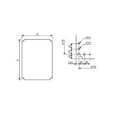 NSYMPP3025 - Insulating mounting plate for enclosure H300xW250mm made of polyester, Schneider Electric