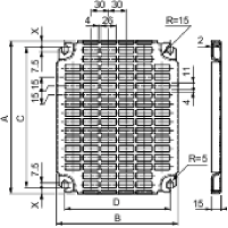 NSYMR1210 - Monobloc perforated plates H1200xW1000mm with universal perforations 11x26mm, Schneider Electric