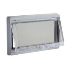 NSYMW10M - Plastic window with hinged transparent cover. IP 55 L78xW180mm., Schneider Electric