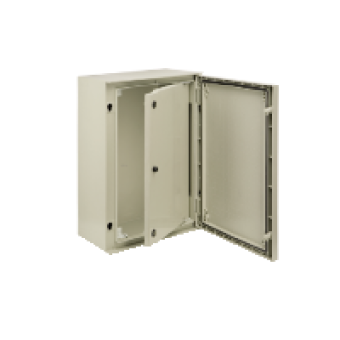 NSYPAP108G - reversible internal door polyester 2 locks grid pattern forPLM108, Schneider Electric