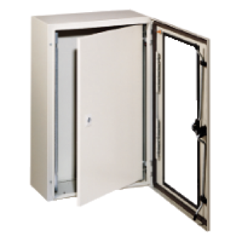 NSYPIN54 - Internal door for Spacial WM encl. H500xW400 steel RAL7035.Adjustable in depth, Schneider Electric