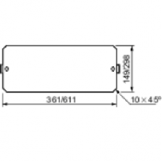 NSYPMP7502DLP - Mount plate galvanised steel for DLP height=2raws in PLAenclosure W500mm, Schneider Electric NSYPMP7502DLP - Mount plate galvanised steel for DLP height=2raws in PLAenclosure W500mm, Schneider Electric