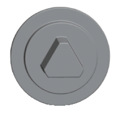 NSYSFLOCKT8 - Spacial SF/SM flat escutcheon lock - lock 8 mm triangular insert, Schneider Electric