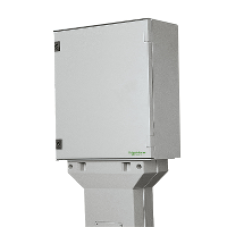 NSYSFSPLMG - floor mounting pillar polyester H=800mm for PLM54 and 64, Schneider Electric