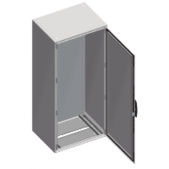 NSYSM18840P - Spacial SM compact enclosure with mounting plate - 1800x800x400 mm, Schneider Electric