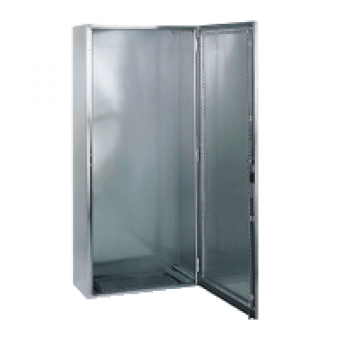 NSYSMX181240H - SMX 316L stainless monobloc enclosure H1800xW1200xD400mm Scotch Brite® finish., Schneider Electric