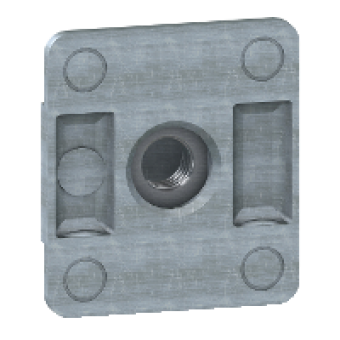 NSYSNSM6 - Serrated quarter-turn sliding nut - M6. Supply: 10 units, Schneider Electric