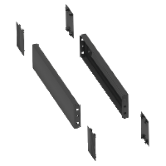 NSYSPS5100SD - 2 side panels for plinth. 500x100mm. Folded sheet steel, Schneider Electric