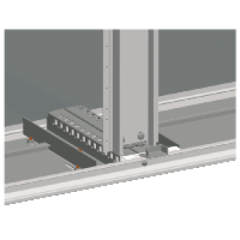 NSYSTBR5 - Spacial SM top/bottom adjustment rail - depth 500 mm, Schneider Electric