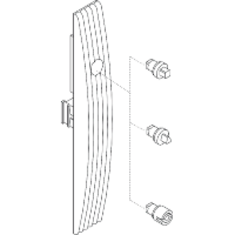 NSYTDB5PLA - 5mm double bar insert for large escucheon (without handle), Schneider Electric