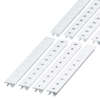 NSYTRAB10100 - Clip in marking strip 10mm 10 characters 91 to 100 printed horizontally white, Schneider Electric