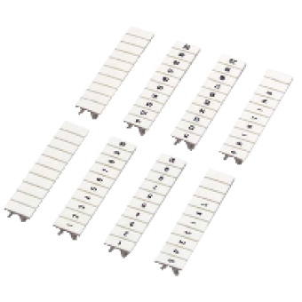 NSYTRAB5100 - Clip in marking strip 5mm 10 characters 91 to 100 printed horizontally white, Schneider Electric
