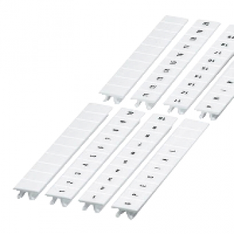 NSYTRAB810 - Clip in marking strip 8mm 10 characters 1 to 10 printed horizontally white, Schneider Electric NSYTRAB810 - Clip in marking strip 8mm 10 characters 1 to 10 printed horizontally white, Schneider Electric