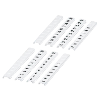 NSYTRABF640 - Clip in marking strip Flat 6mm 10 characters 31 to 40 printed horizontally, Schneider Electric
