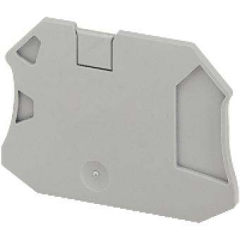 NSYTRAC23 - NSYTR end cover for screw single-level terminal block 1x2 - 4mm², Schneider Electric