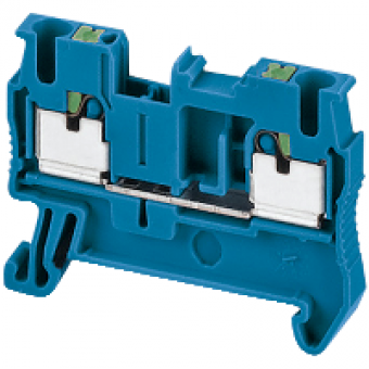 NSYTRP22BL - Linergy passthrough terminal block - 2.5mm² 24A single-level 1x1 push-in - blue, Schneider Electric