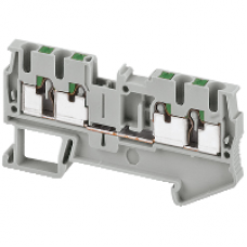 NSYTRP24 - Linergy passthrough terminal block - 2.5mm² 24A single-level 2x2 push-in - grey, Schneider Electric