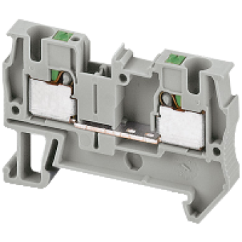 NSYTRP42 - Linergy passthrough terminal block - 4mm² 32A single-level 1x1 push-in - grey, Schneider Electric
