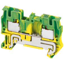 NSYTRP42PE - Linergy earth terminal block - 4mm² single-level 1x1 push-in - green-yellow, Schneider Electric