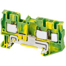 NSYTRP43PE - Linergy earth terminal block - 4mm² single-level 1x2 push-in - green-yellow, Schneider Electric