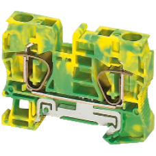 NSYTRR102PE - Linergy earth terminal block - 10mm² single-level 1x1 spring - green-yellow, Schneider Electric