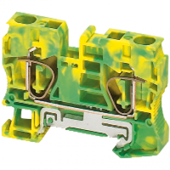 NSYTRR102PE - Linergy earth terminal block - 10mm² single-level 1x1 spring - green-yellow, Schneider Electric