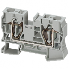 NSYTRR162 - Linergy passthrough terminal block - 16mm² 76A single-level 1x1 spring - grey, Schneider Electric