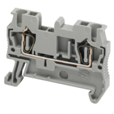 NSYTRR22 - Linergy passthrough terminal block - 2.5mm² 24A single-level 1x1 spring - grey, Schneider Electric
